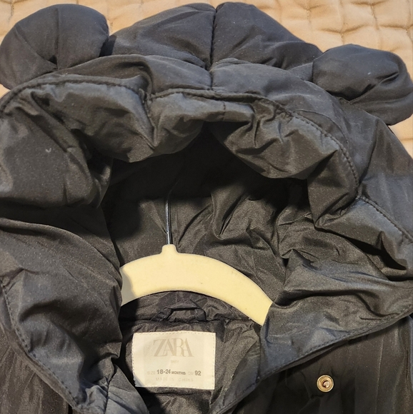 Zara kids light puffer jacket (black) - Picture 3 of 4